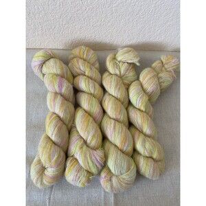 Beautiful 4 Skeins Yarn Mohair Colorful 130g #503